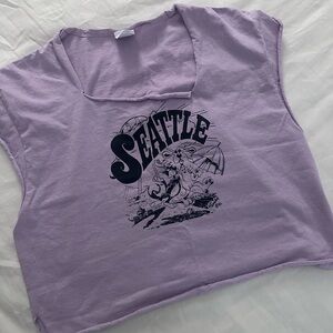 VINTAGE Pike Place Purple Seattle Graphic Tee
